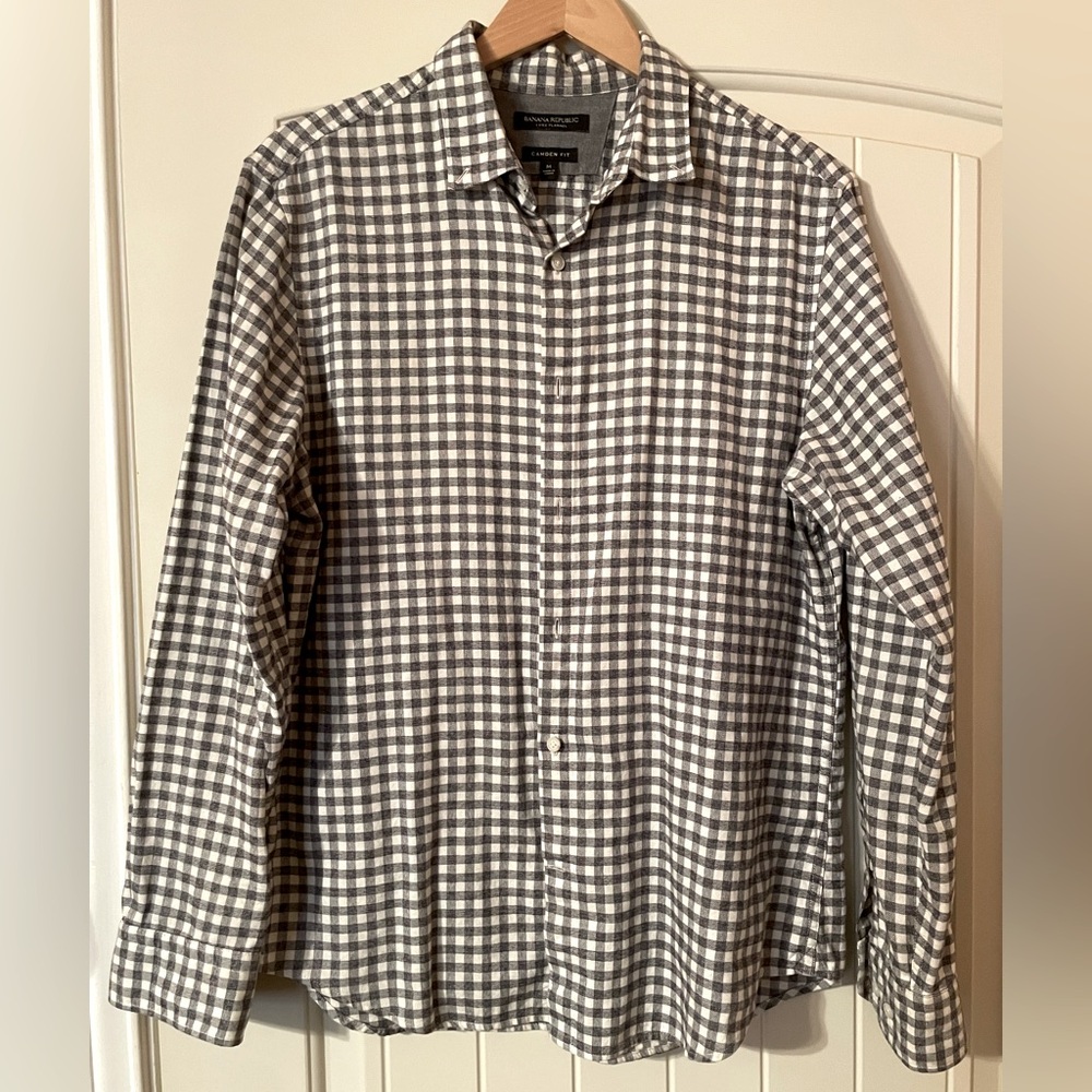 Banana Republic Camden luxe flannel shirt, size M